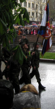Парад Победы на центральной улице города Донецка 9 мая 2015 г.