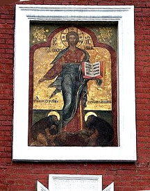 Икона Христа Спасителя на Спасской башне Кремля